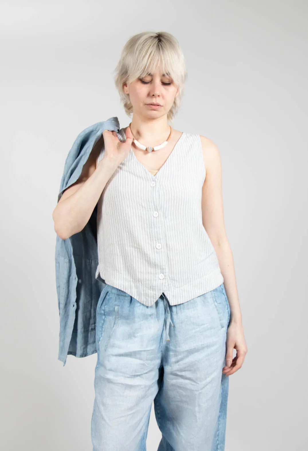 Striped Undyed Yune Vest