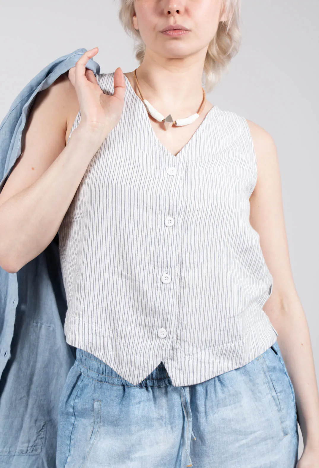 Striped Undyed Yune Vest