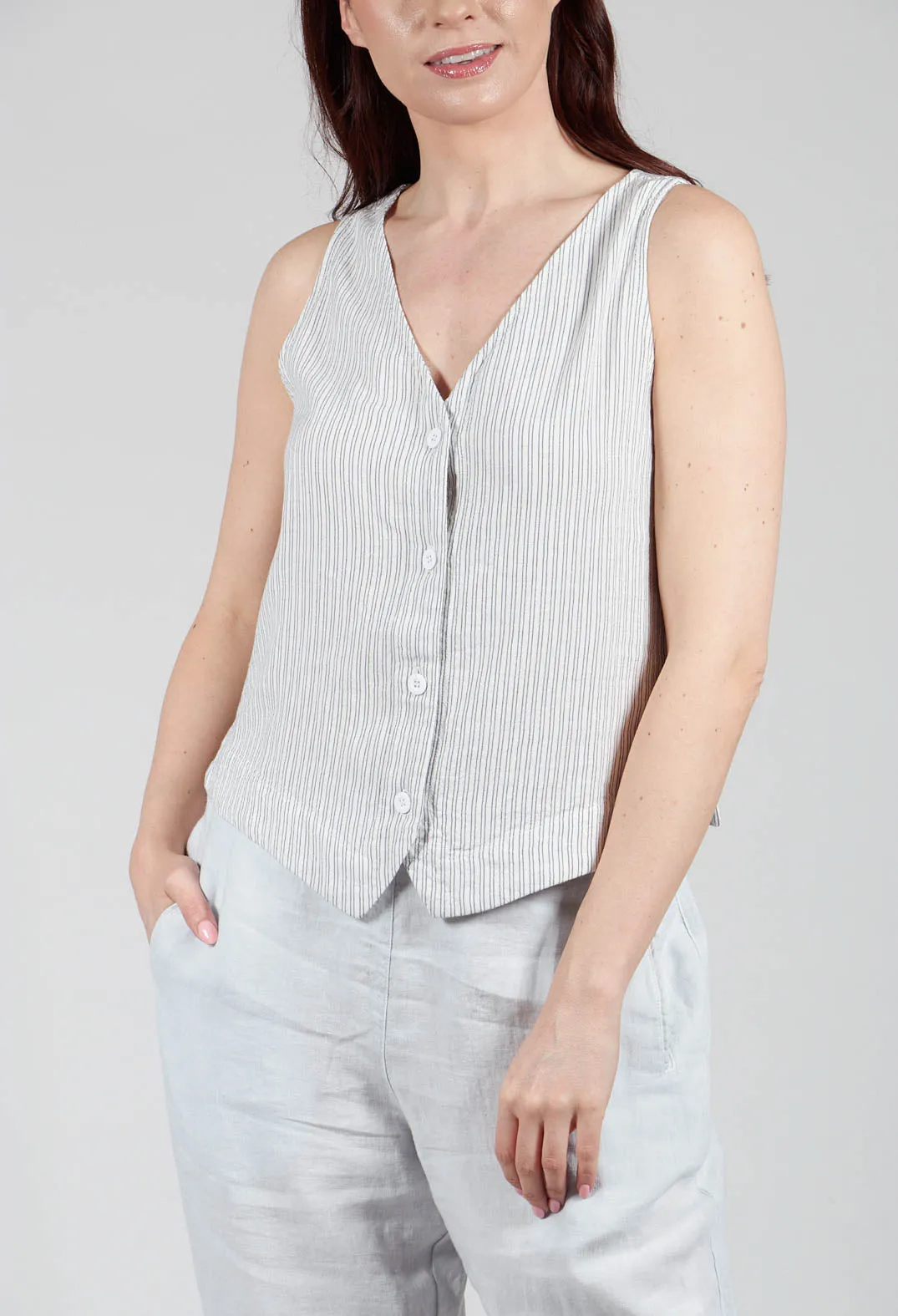 Striped Undyed Yune Vest