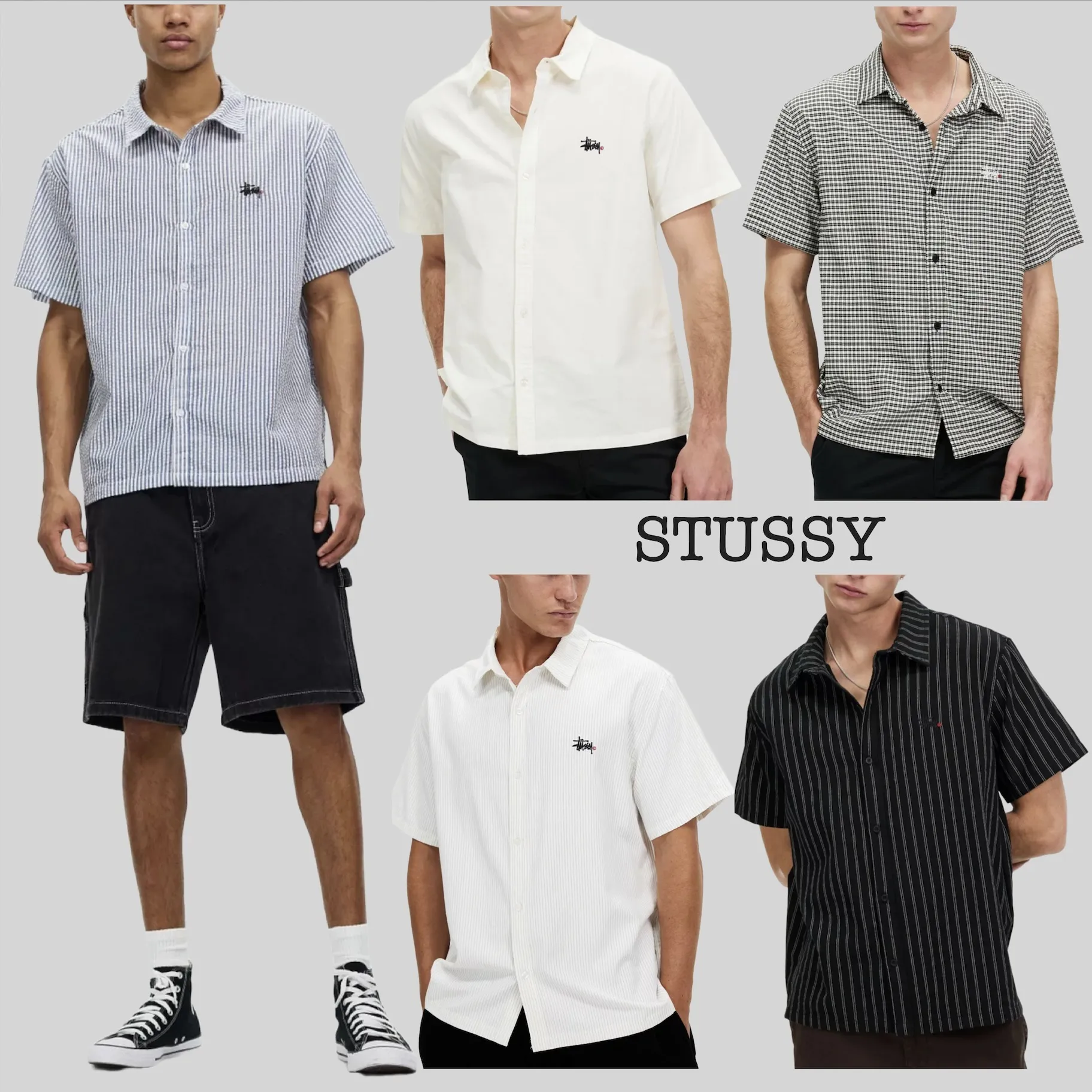 STUSSY | Street Style with Stripes, Plaid Patterns, and Blended Fabrics