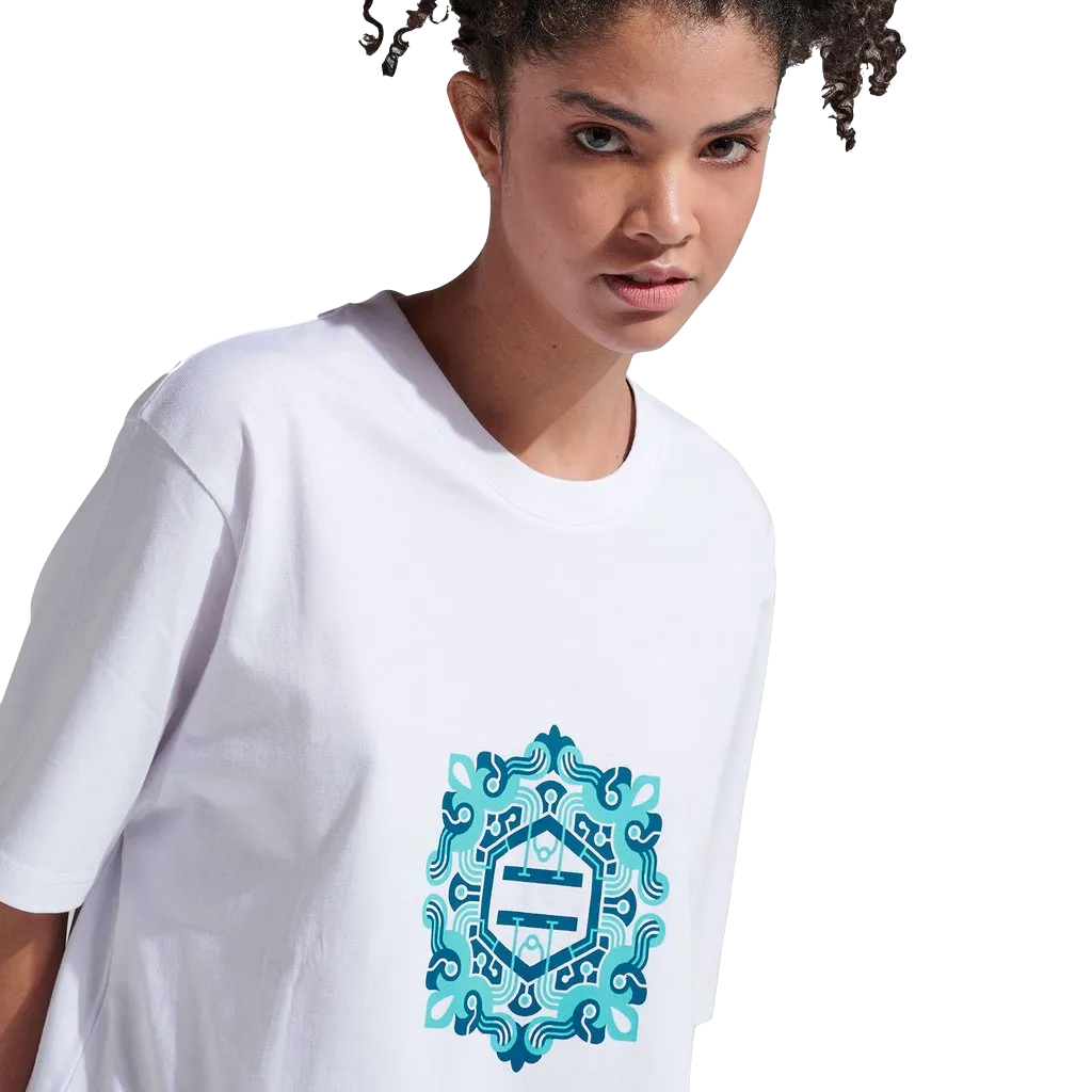 T-Shirt Dolly Noire Logo Maioliche White Blue