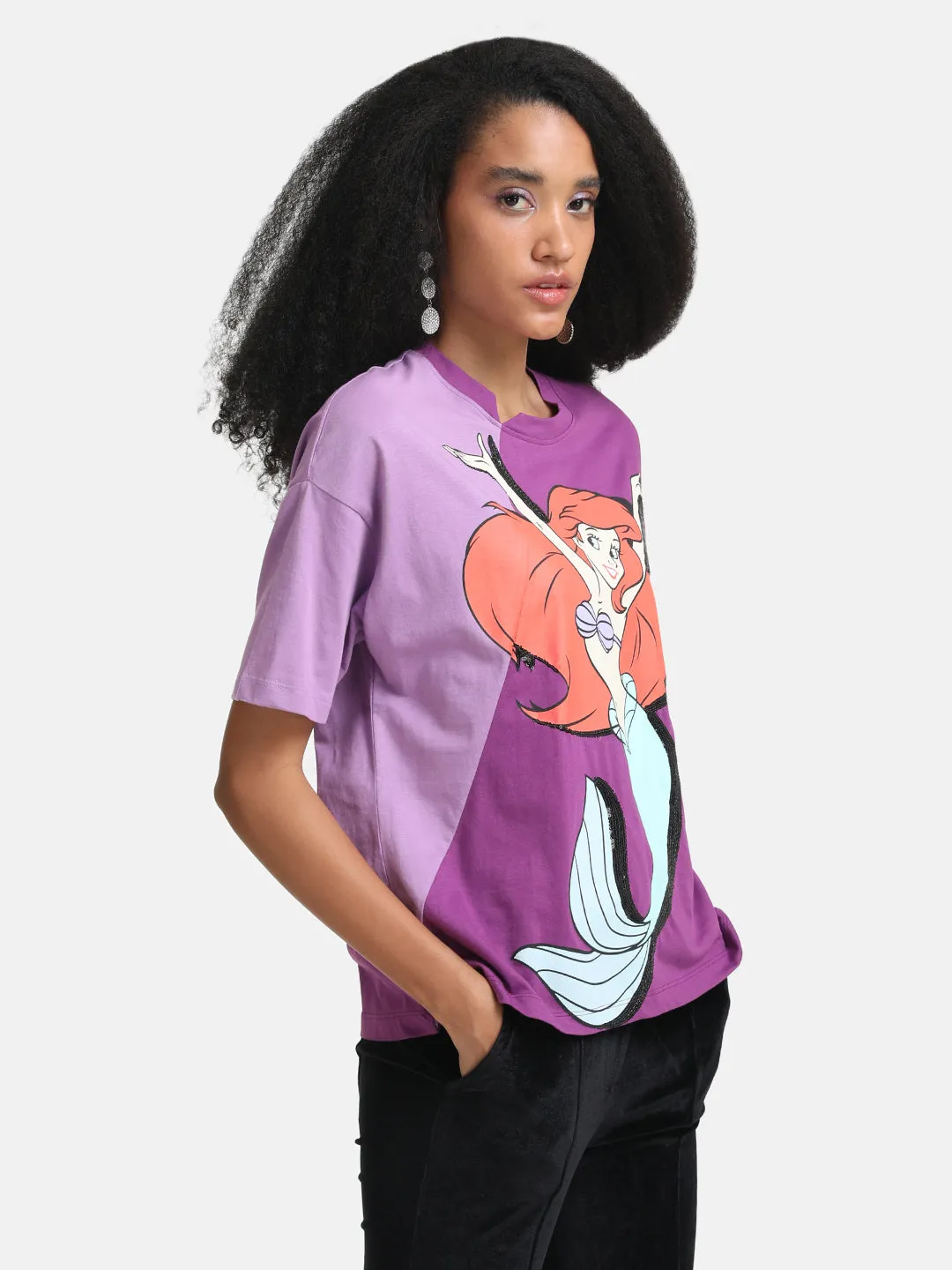 The Little Mermaid Disney T-Shirt, Color Block Print