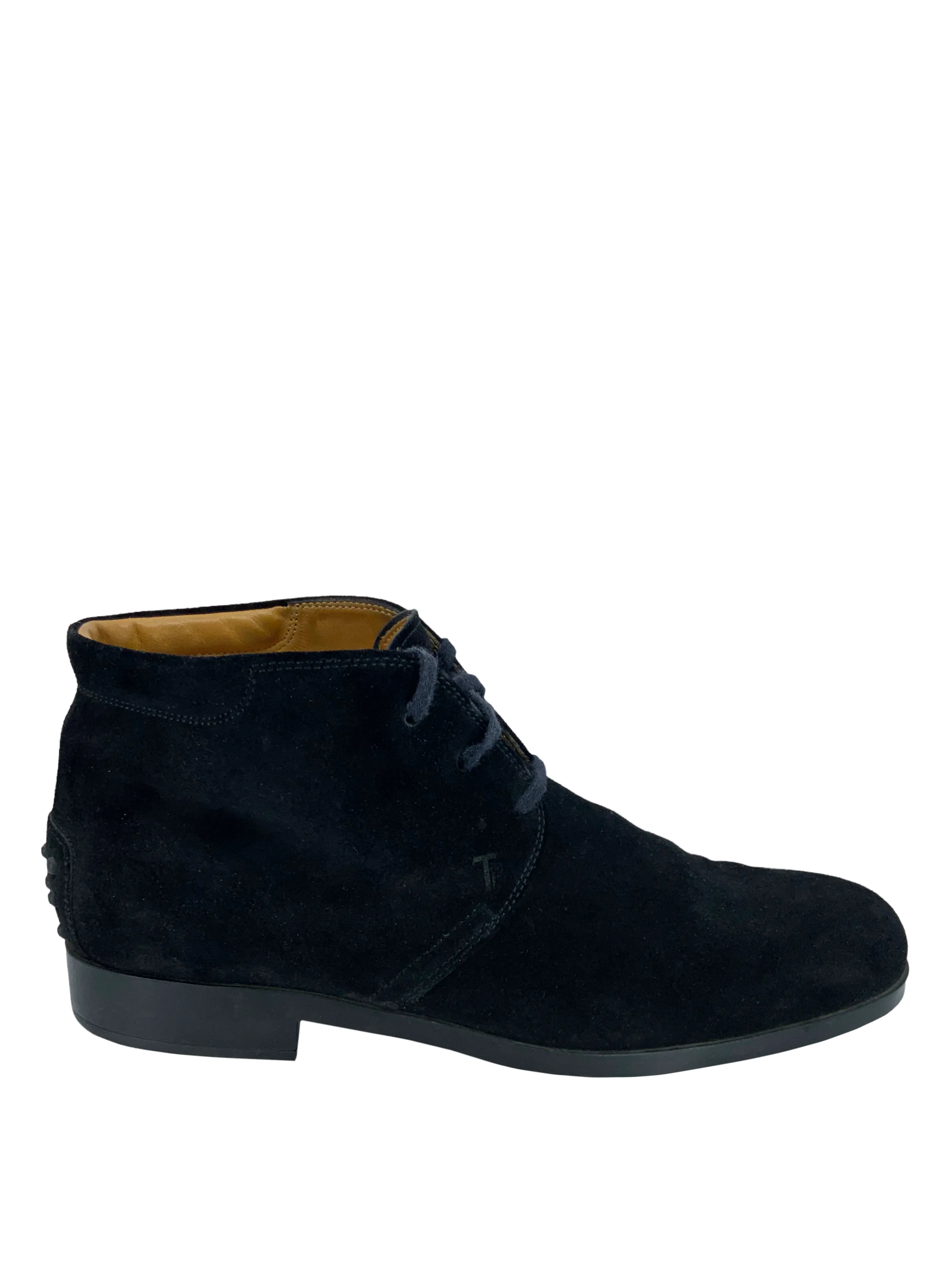 Tod's Suede Lace-Up Ankle Boots - Size 10.