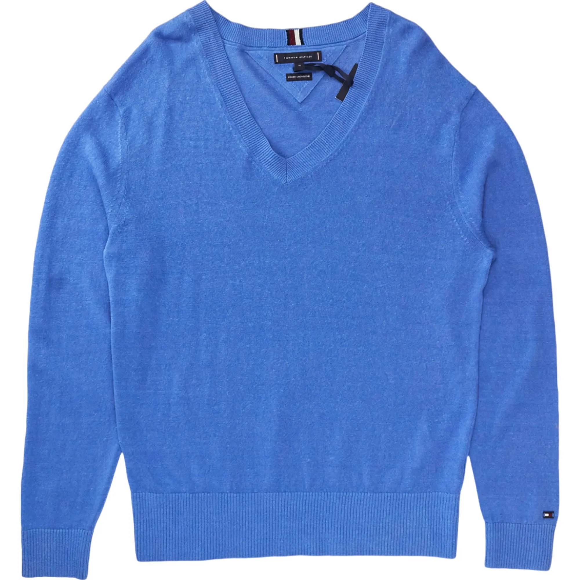 Tommy Hilfiger Blue Luxury Linen Blend Sweater