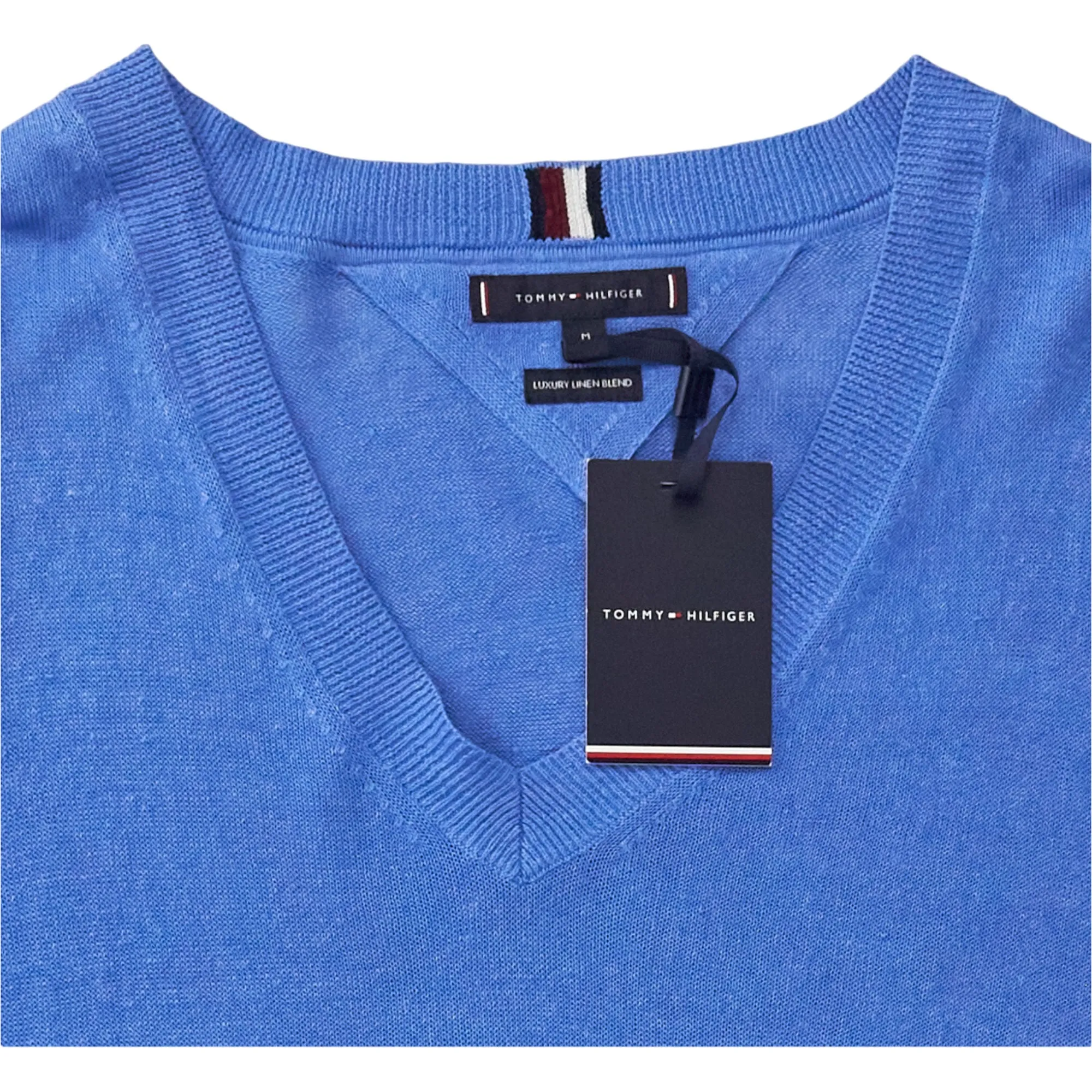 Tommy Hilfiger Blue Luxury Linen Blend Sweater