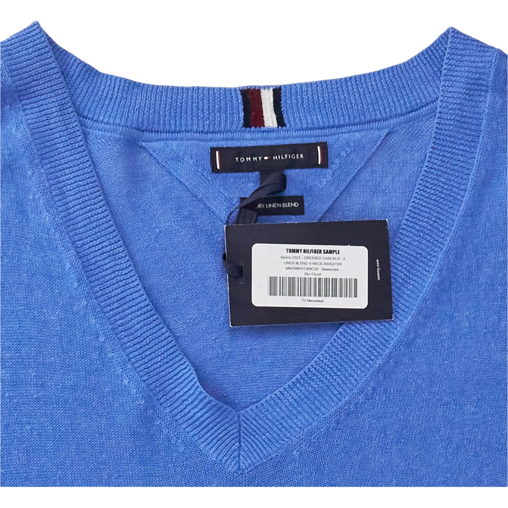 Tommy Hilfiger Blue Luxury Linen Blend Sweater