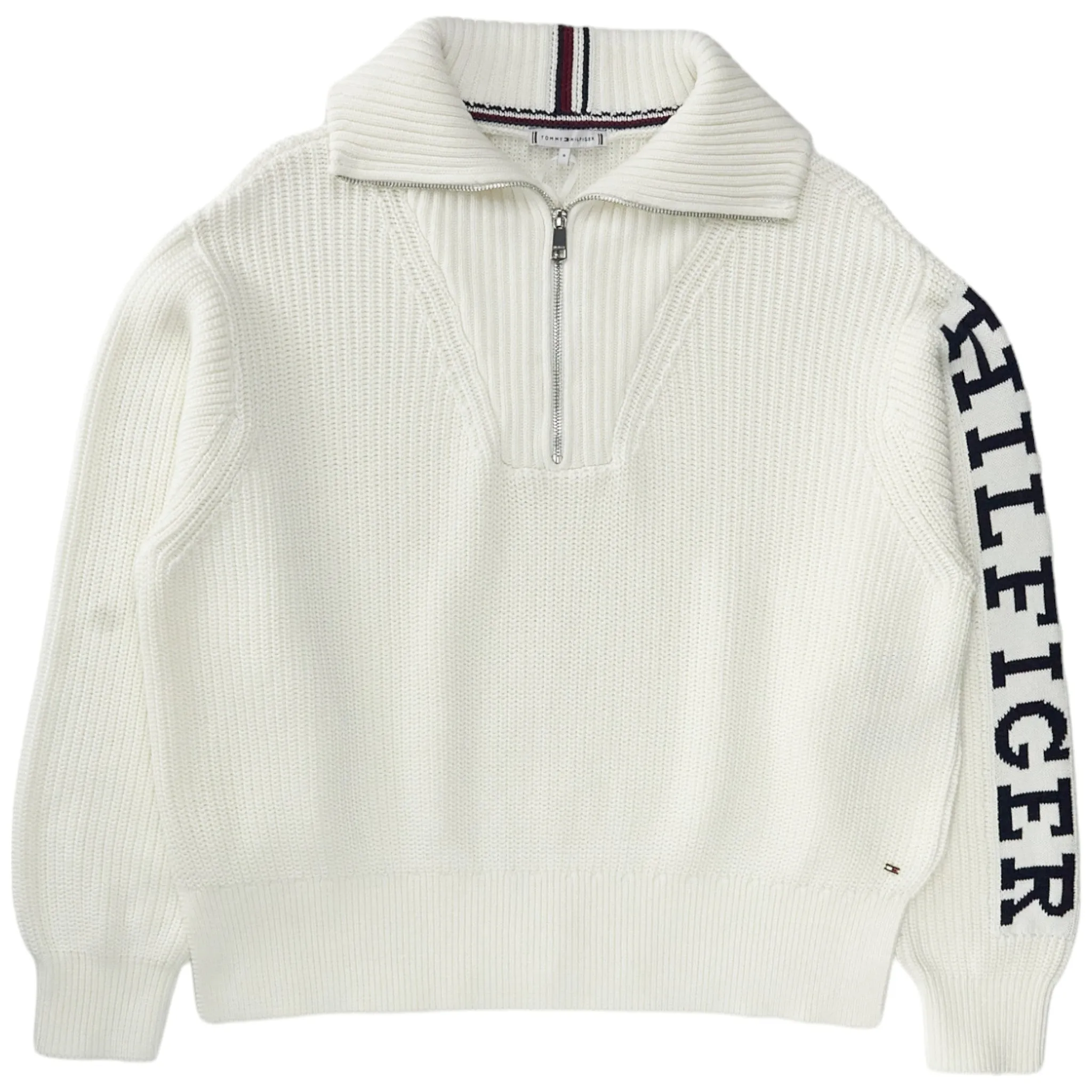 Tommy Hilfiger Ecru 1/4 Zip Sweater