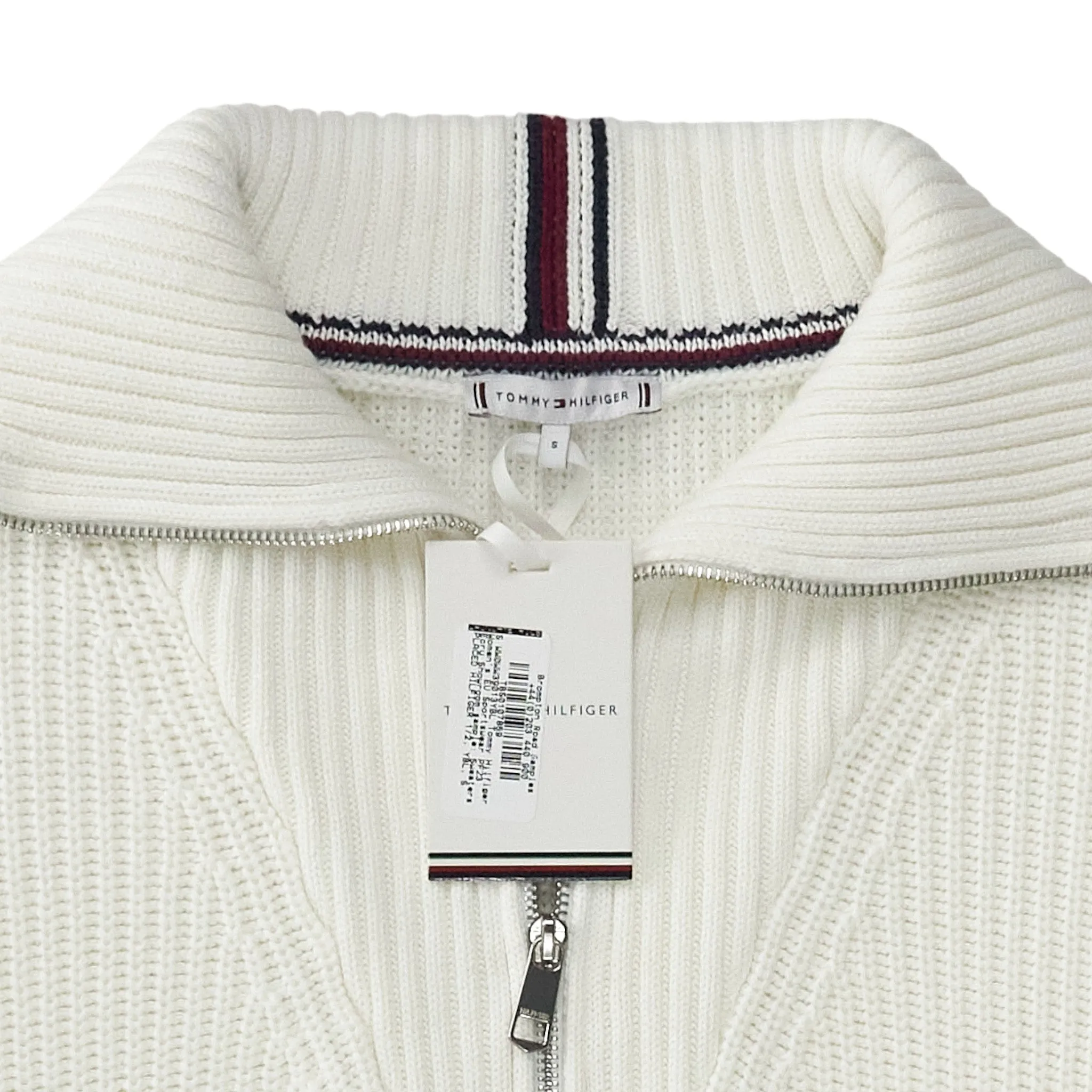 Tommy Hilfiger Ecru 1/4 Zip Sweater