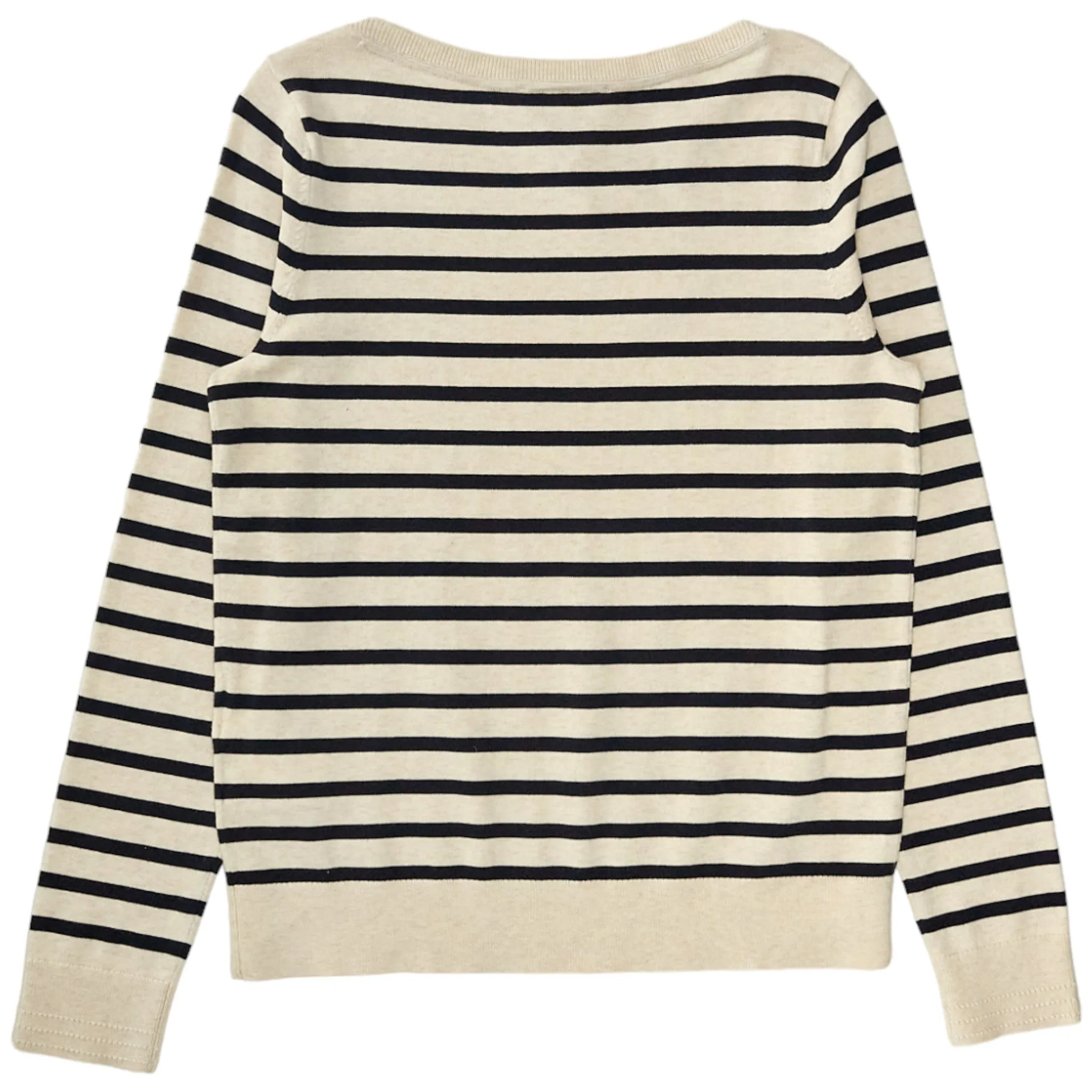 Tommy Hilfiger Ecru/Navy Stripe Boat Neck Sweater