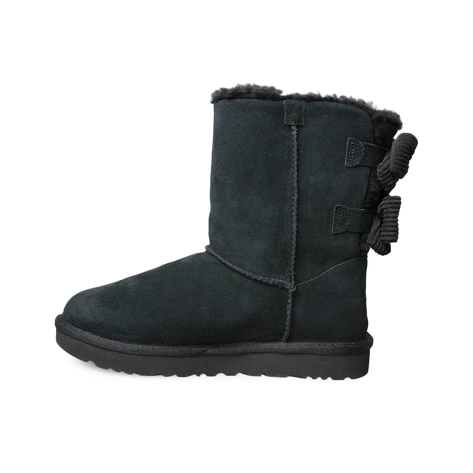 UGG Bailey Black Corduroy Bow Boots - Women's