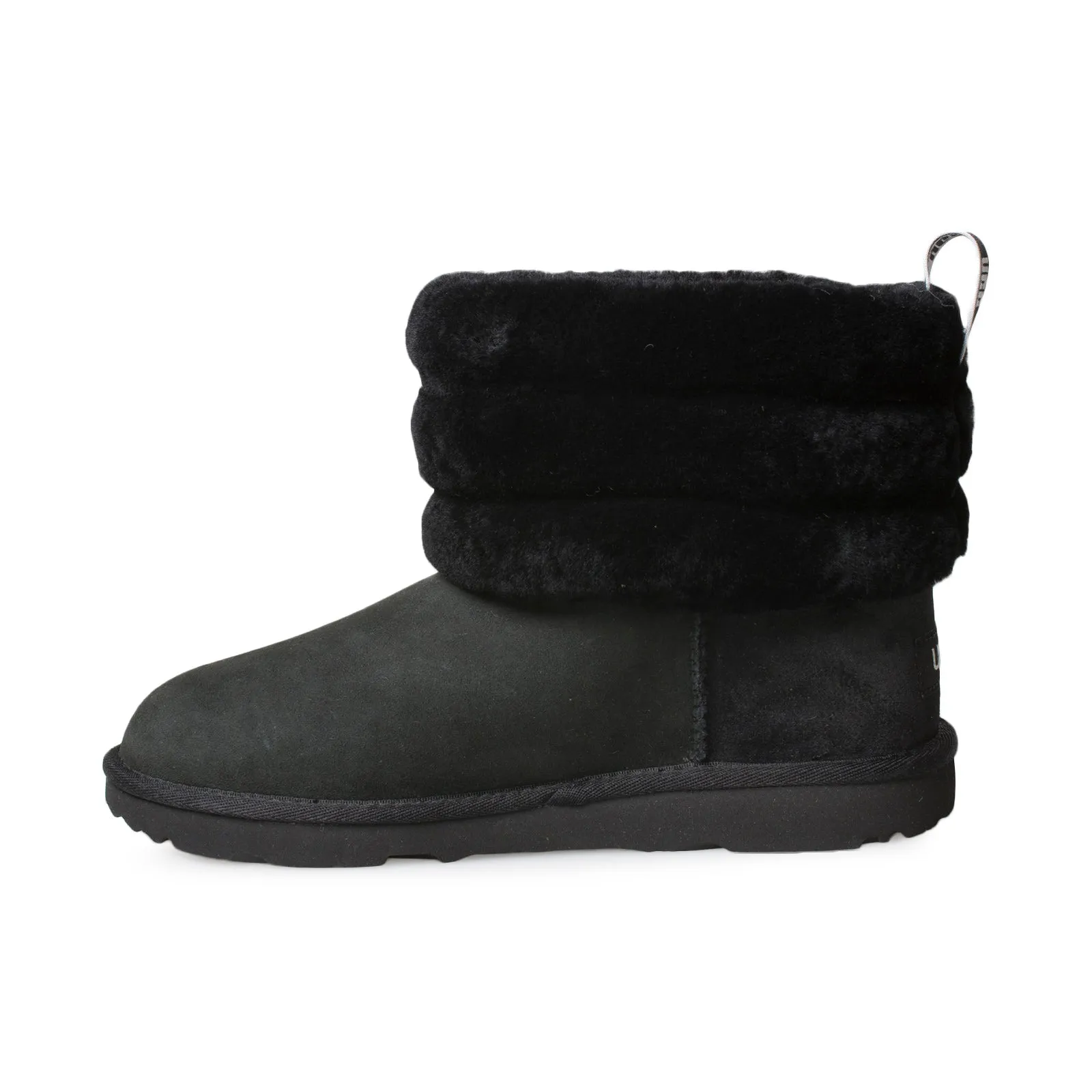 UGG Fluff Mini Quilted Black Youth Boots