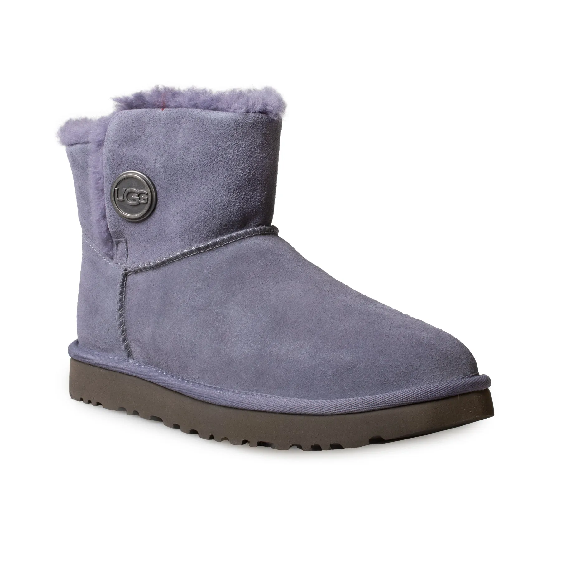 UGG Grey Mini Bailey Snaps Boots - Women