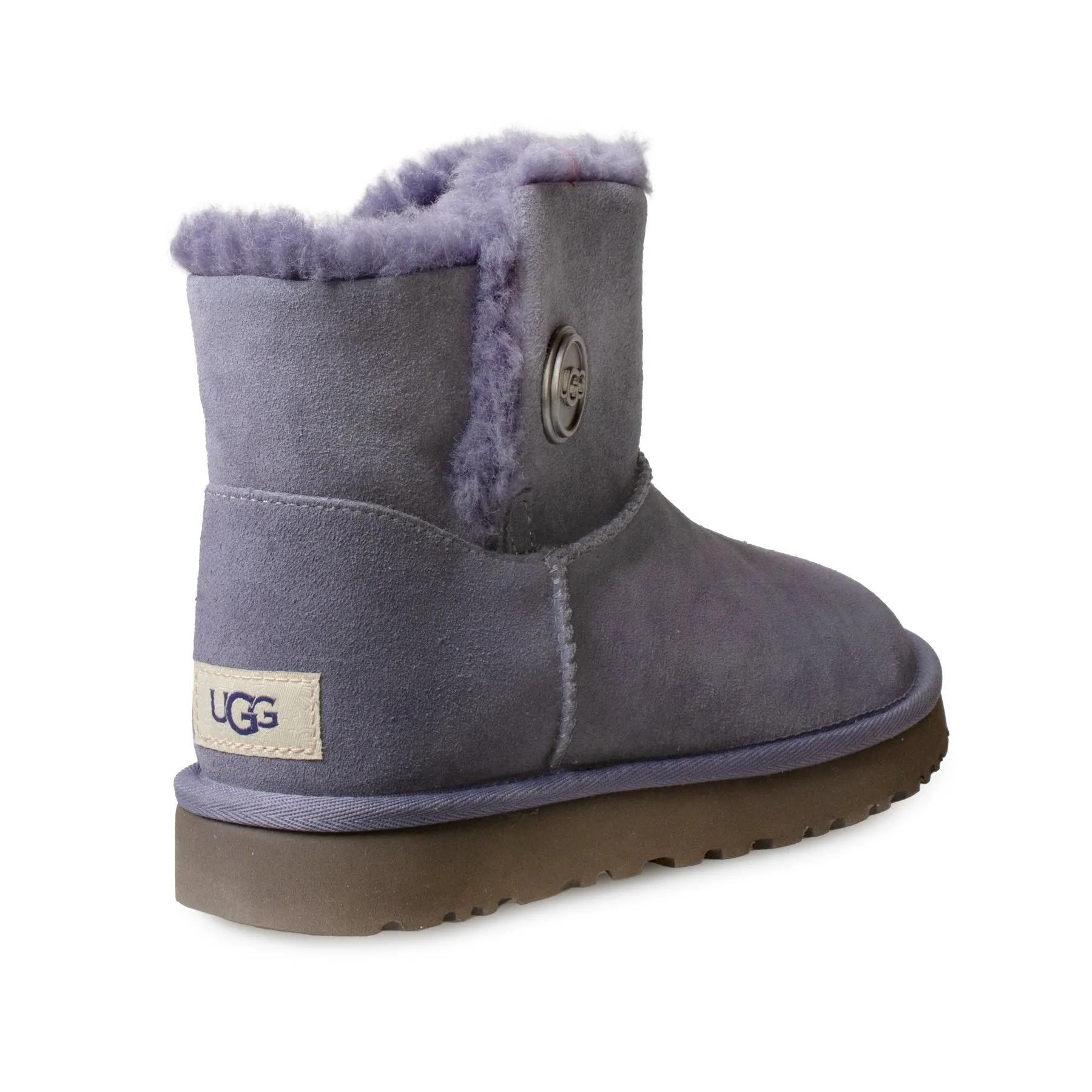 UGG Grey Mini Bailey Snaps Boots - Women