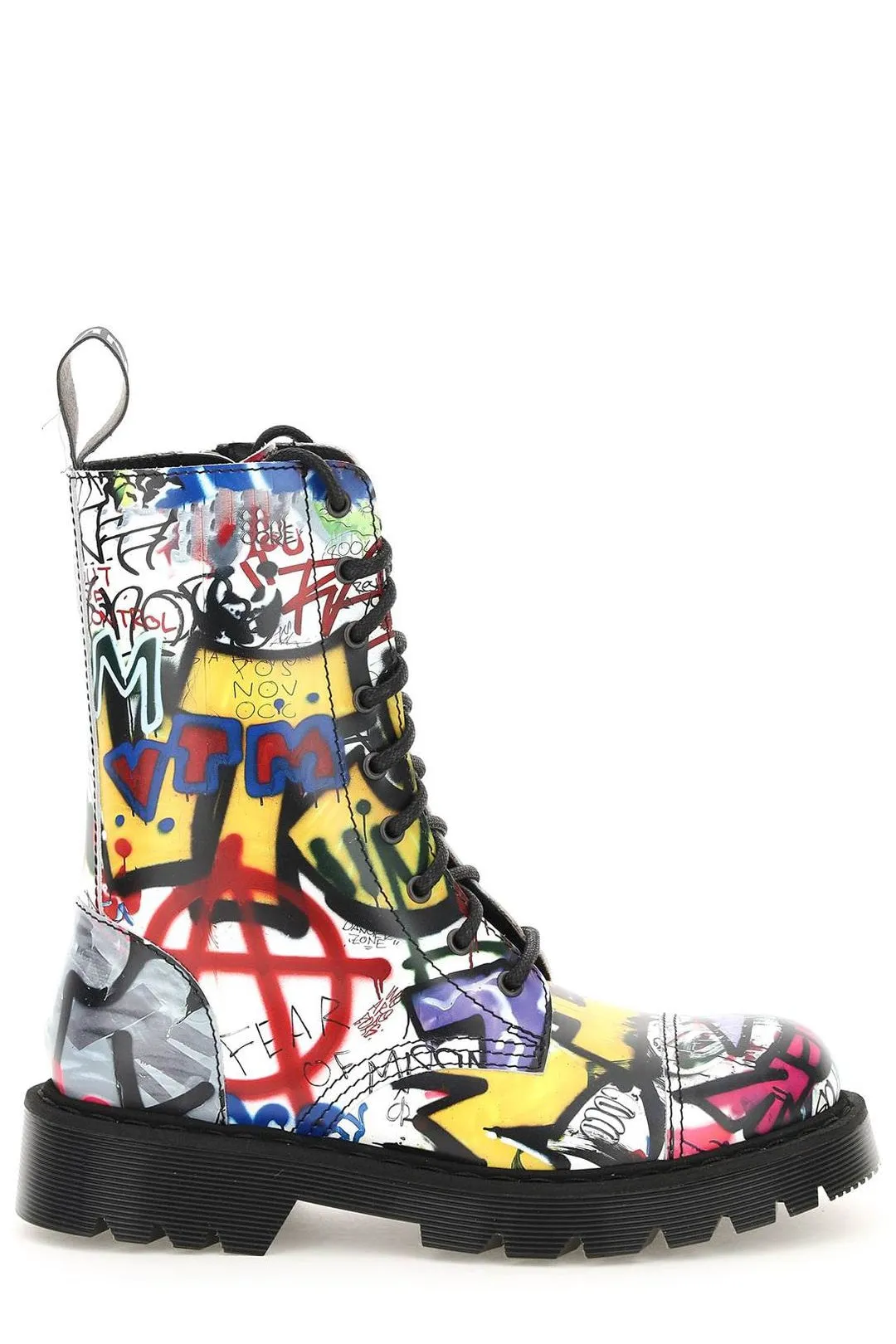 Vetements Graffiti Lace-Up Boots