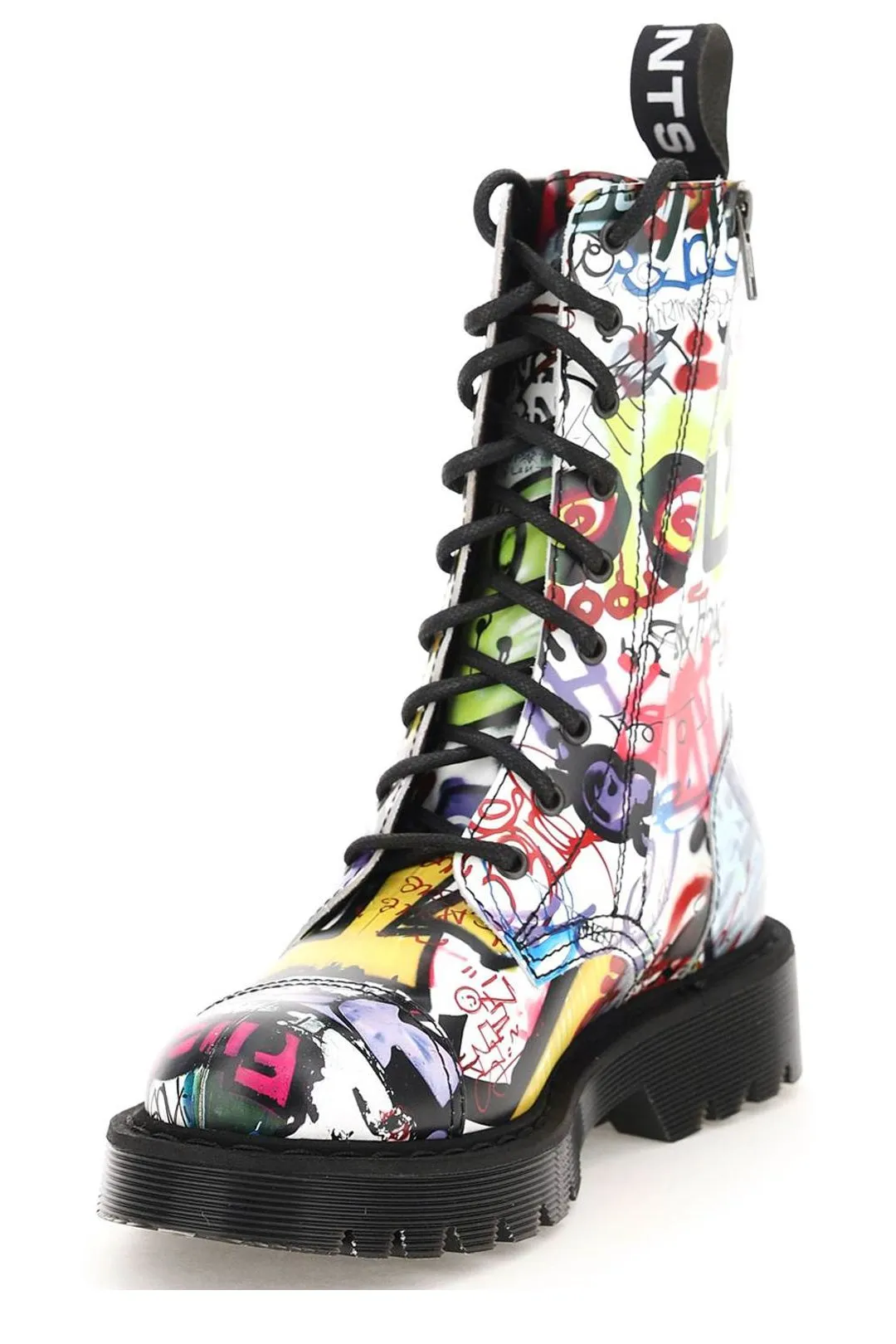 Vetements Graffiti Lace-Up Boots