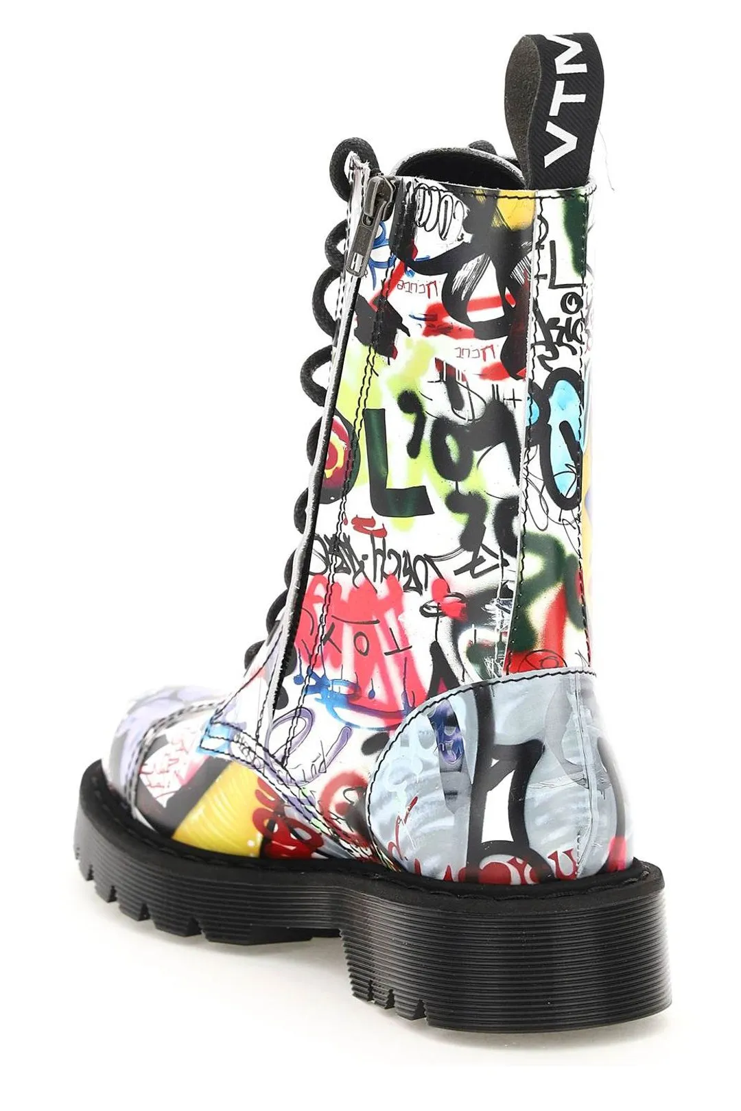 Vetements Graffiti Lace-Up Boots