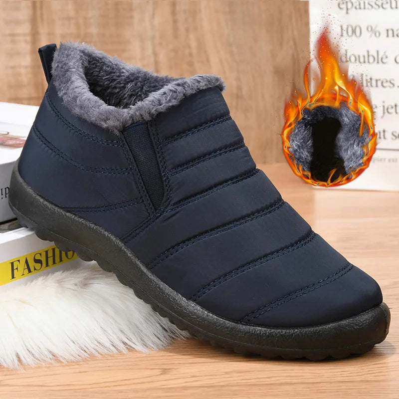 Waterproof Women's Snow Ankle Boots Flat