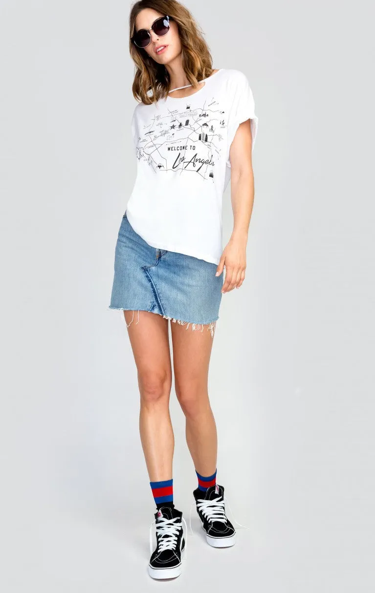 White Wildfox Star Maps Rivo Tee