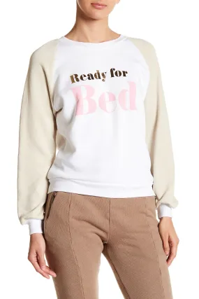 Wildfox Bedtime Slogan Sweatshirt for Juniors