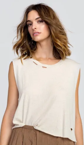 Wildfox Chad Tank Top Destroyed