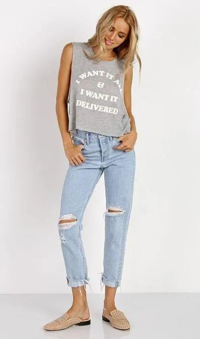 Wildfox Delivery Crop Tank Top