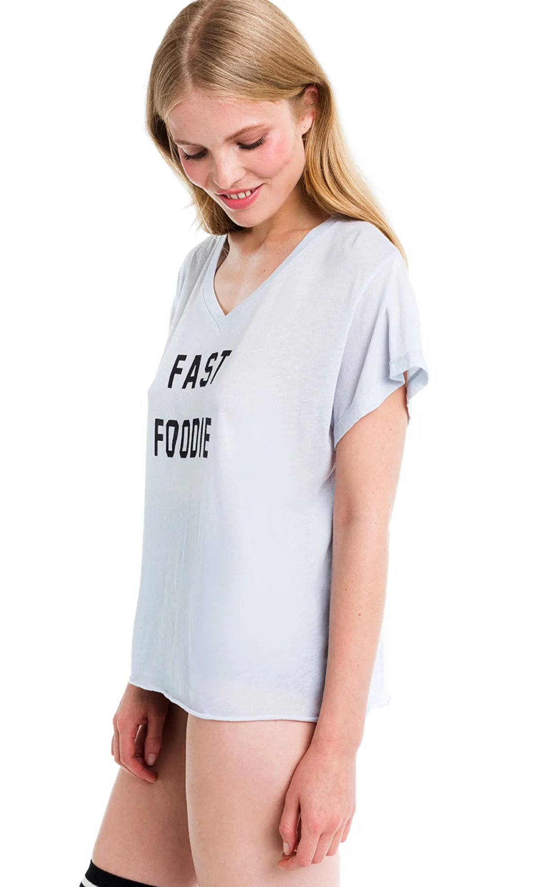 Wildfox Fast Foodie Romeo V-Neck Tee Shirt - Buy now!