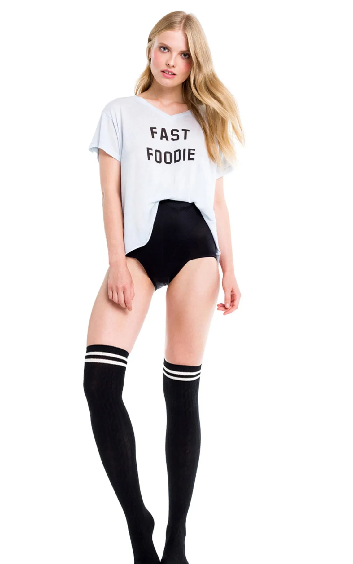 Wildfox Fast Foodie Romeo V-Neck Tee Shirt - Buy now!