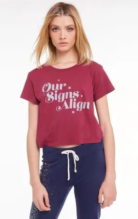 Wildfox Signs Align Baby Tee