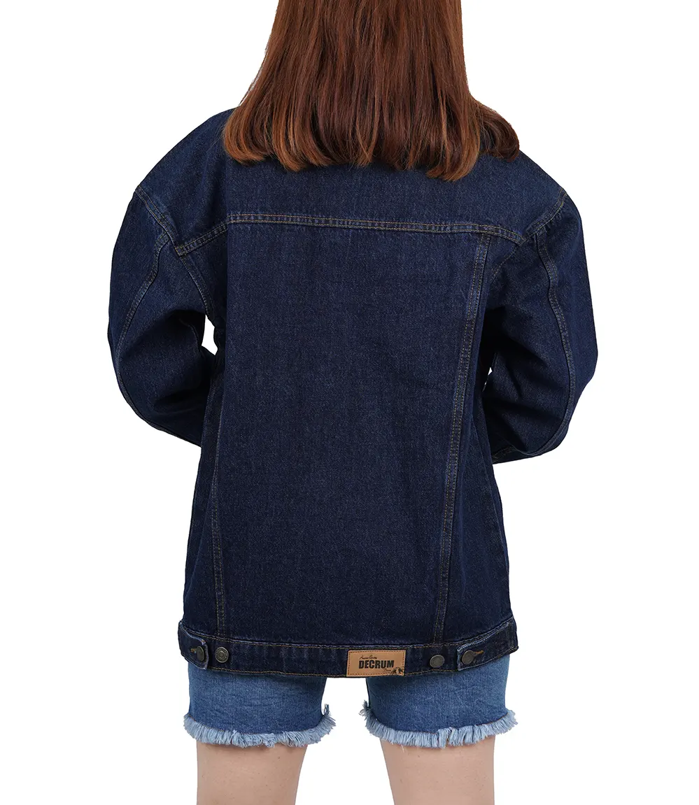 Women's Dark Blue Oversized Denim Jacket