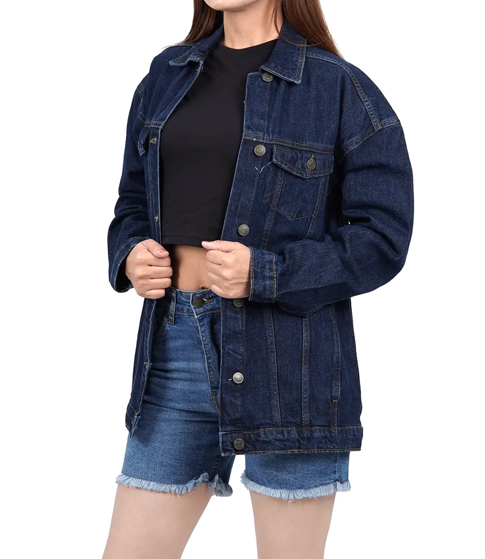 Women's Dark Blue Oversized Denim Jacket