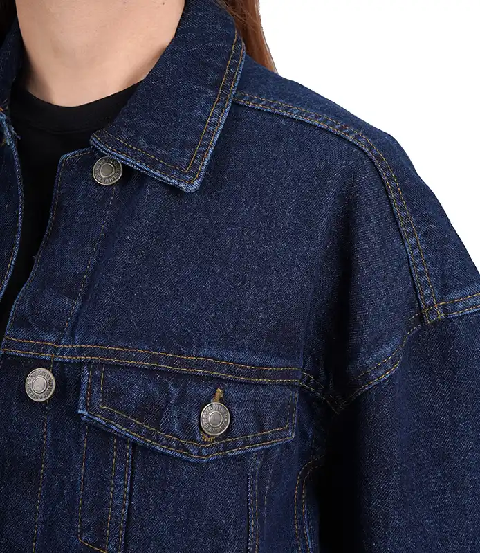 Women's Dark Blue Oversized Denim Jacket