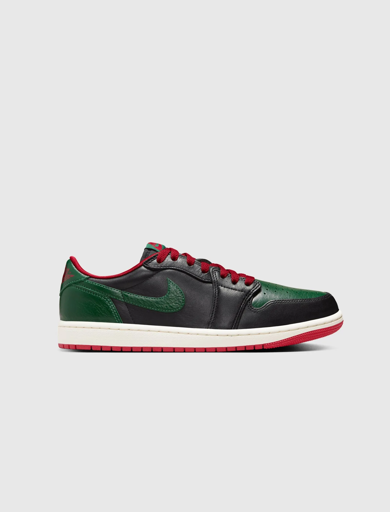 Womens Air Jordan 1 Low OG Black Gorge Green Varsity Red