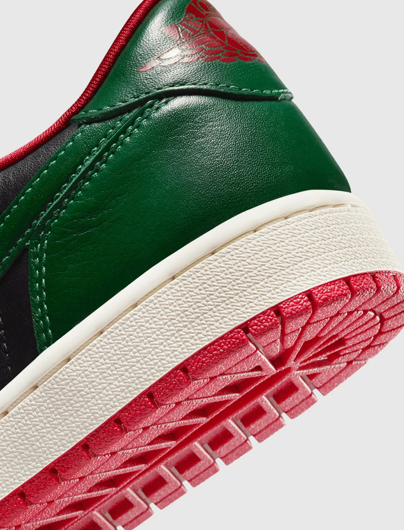 Womens Air Jordan 1 Low OG Black Gorge Green Varsity Red