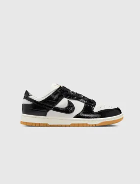 Women's Black Croc LX Dunk Low