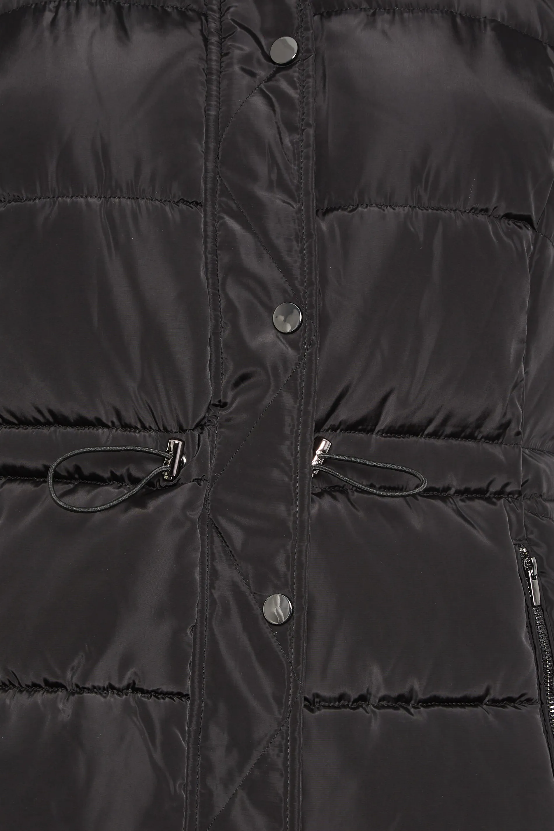 YOURS Black Padded Midi Gilet