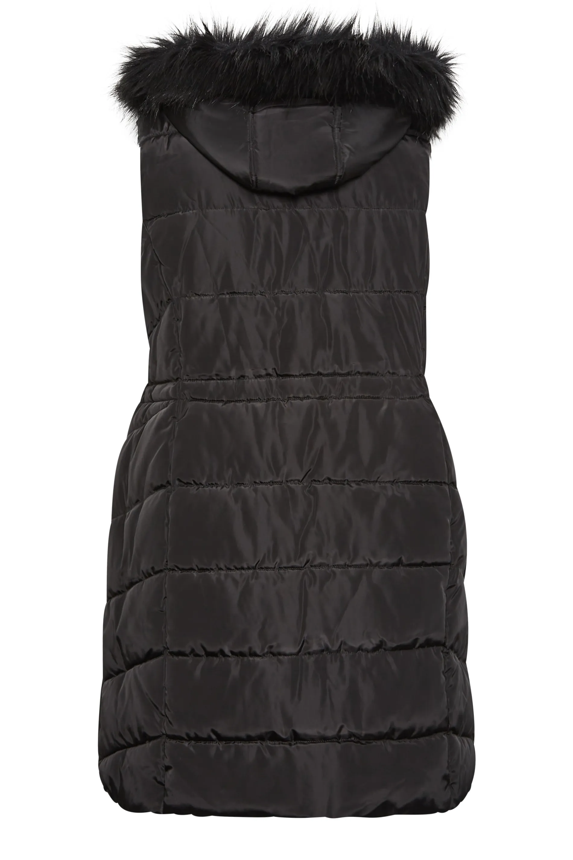 YOURS Black Padded Midi Gilet