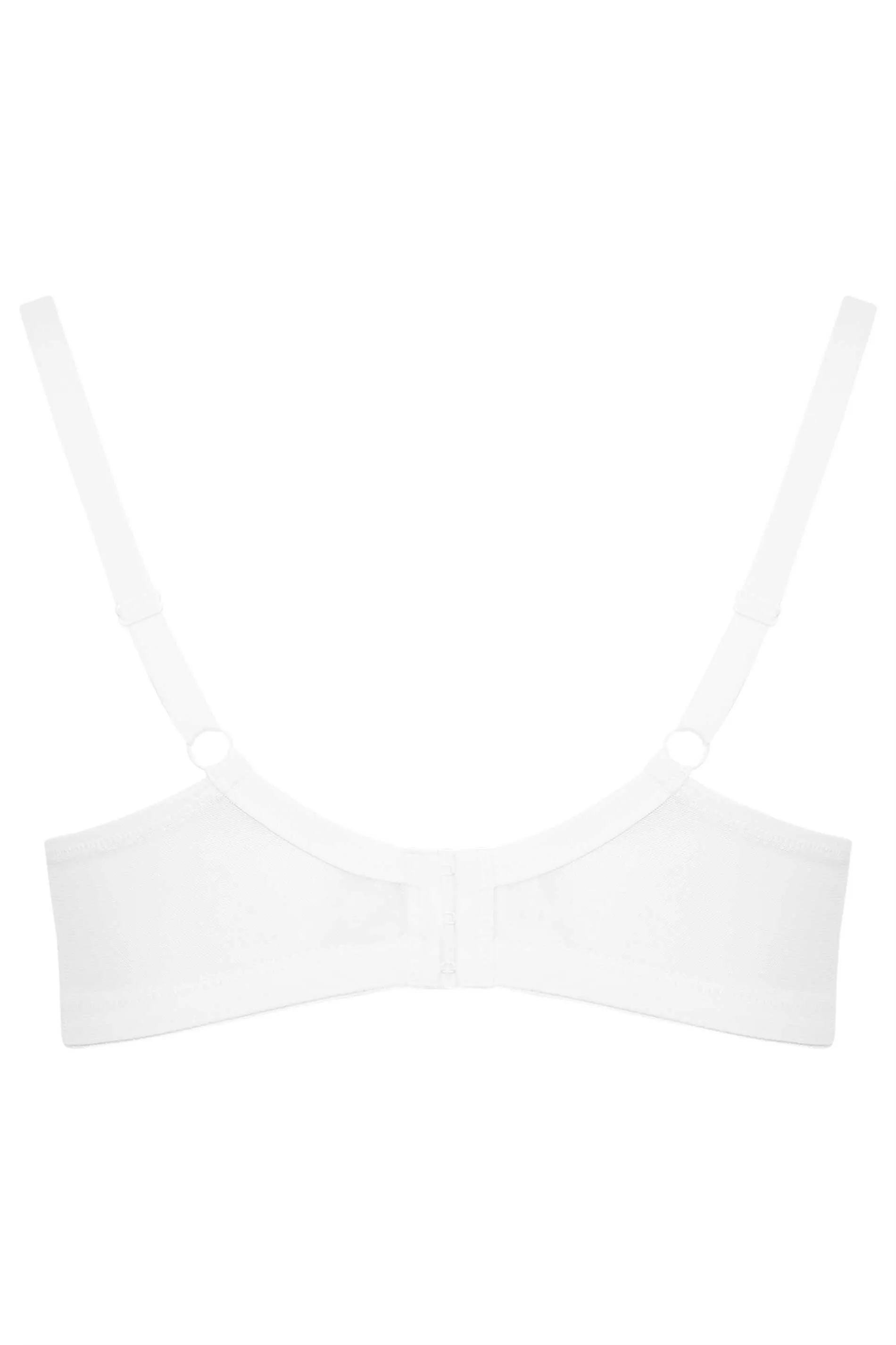 YOURS Curve White Lace Trim Padded Tee Bra